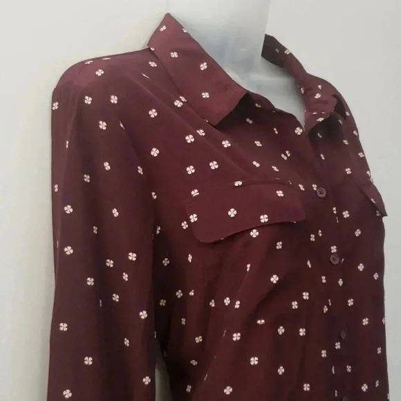 Old Navy | Dress | Burgundy Polkadot | Size L - Picture 2 of 8